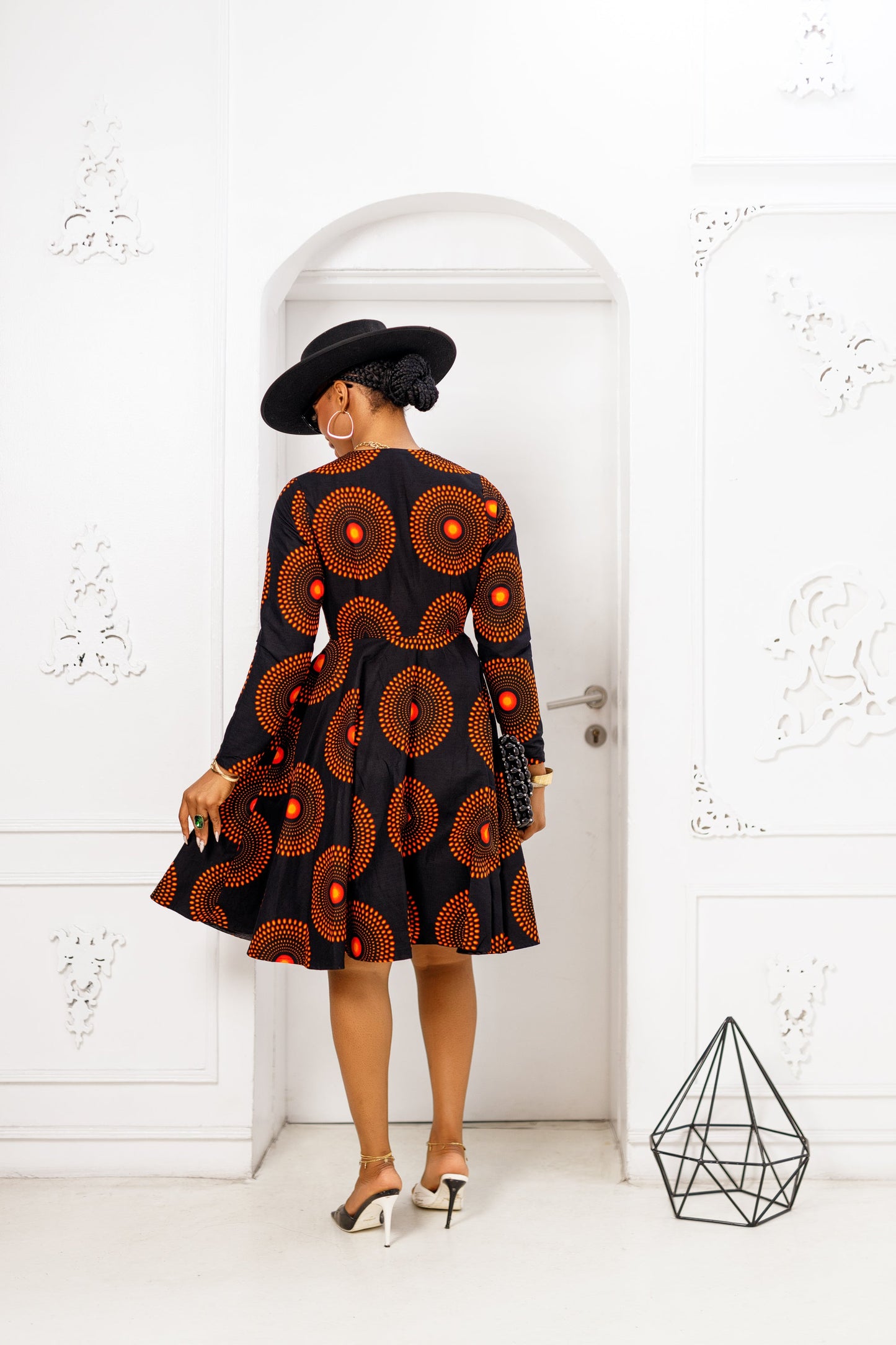 KEITA AFRICAN PRINT ZIP FRONT DRESS