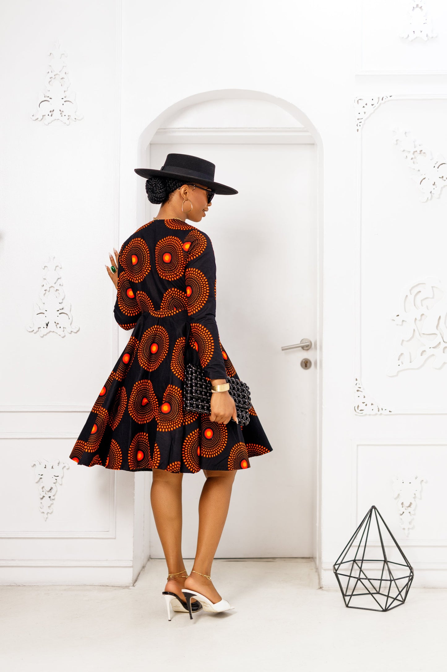 KEITA AFRICAN PRINT ZIP FRONT DRESS