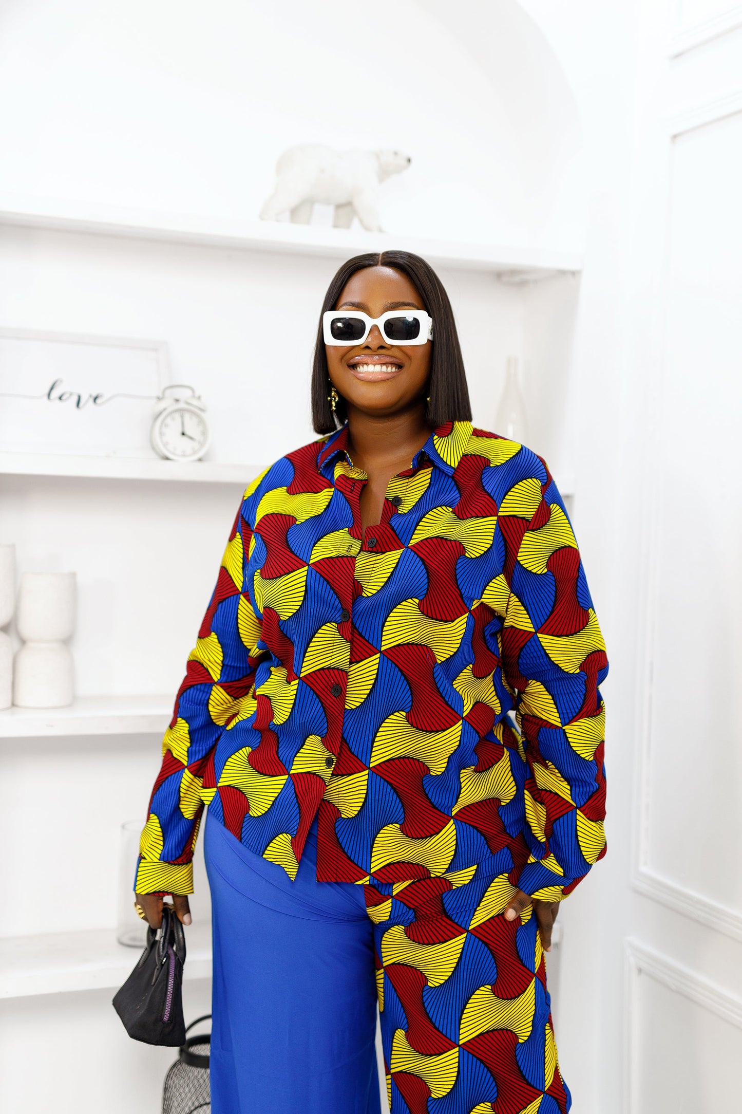 ABBA AFRICAN PRINT SHIRT SET