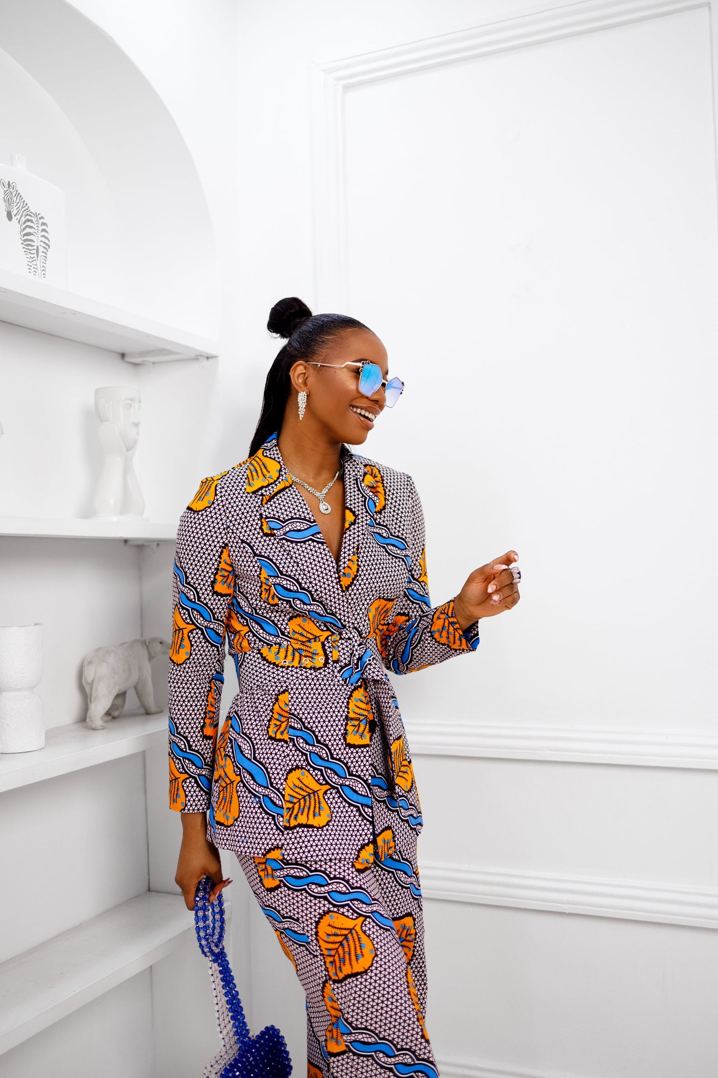 ZYLA AFRICAN PRINT SUIT SET [MULTICOLOR]