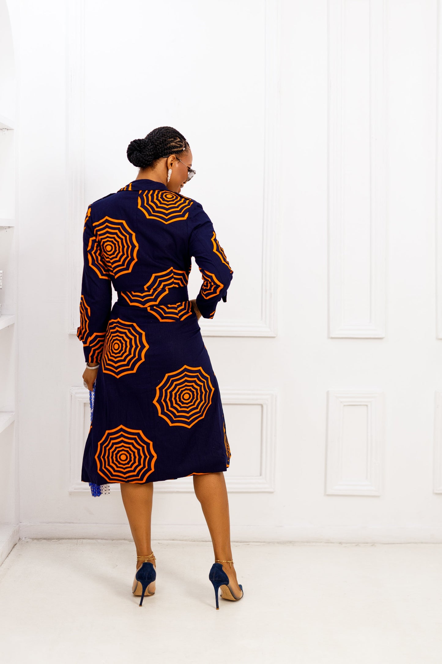 REGINA AFRICAN PRINT TRENCH JACKET