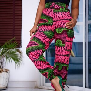 FUNBI AFRICAN PRINT JOGGERS [PINK]