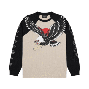 Trapstar x Ed Hardy Waffle LS Top - Natural/Black