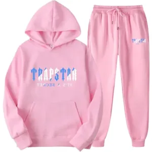 Trapstar London Decoded 2.0 Pink & Ice Blue Hooded Tracksuit