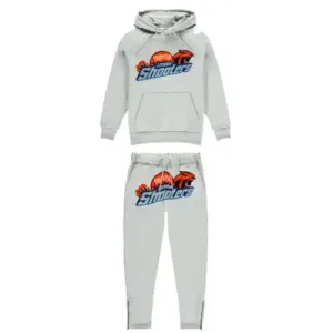 Trapstar London Shooters Hooded Tracksuit - Grey/Orange