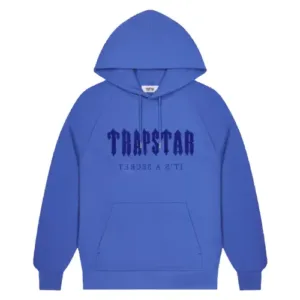 Trapstar Chenille Decoded Hoodie - Cobalt Blue