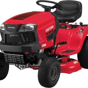 Craftsman 36″ Gas Riding Lawn Mower, 11.5 HP Briggs & Stratton Engine, 7-Speed Transmission, Red/Black