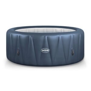 Wave Atlantic 6 Person Round Inflatable Hot Tub, Navy