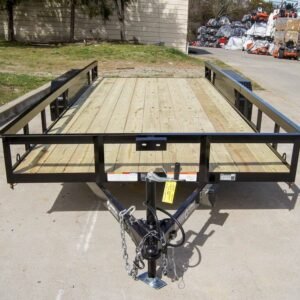 7×16 Utility Trailer Dovetail Powder Coated (2) 3,500lb Axles 7K GVWR