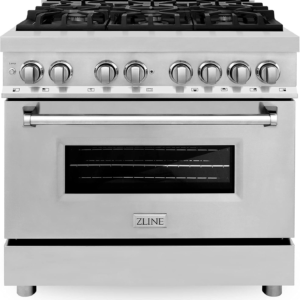 ZLINE RA36 36 in. 4.6 cu. ft. Legacy Dual Fuel Range – 6 Burner Gas Cooktop & Electric Convection Oven, Stainless Steel