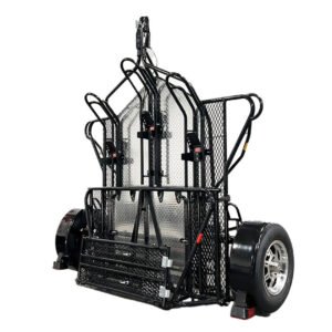 Stand, Store or Roll Ride-Up 3-Rail Motorcycle Trailer
