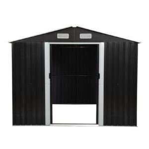 8′ x 10′ Tool Storage Shed Charcoal Black
