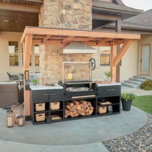 Timber Rock Outdoor Cook Station with Argentine Grill