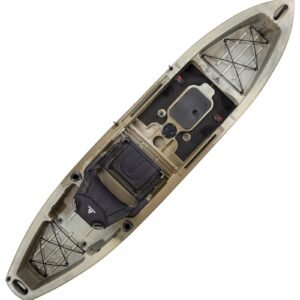 Ascend 12T Sit-On-Top Fishing Kayak – 12 ft Stable Recreational Kayak with Adjustable Seat (Desert Storm)