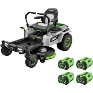 EGO Power ZT4204L 42-Inch 56-Volt Lithium-Ion Cordless Z6 Zero Turn Riding Mower with (4) 10.0Ah Batteries and Charger Included
