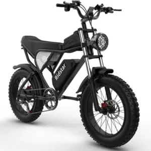 Ridstar Electric Bike 1500W for Adults – 20″ Fat Tires, 48V 20Ah Battery, 7-Speed Mountain eBike