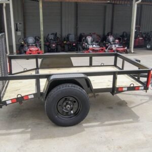 5×8 Dovetail Utility Trailer – Powder-Coated Steel Frame, 3,500 lb Single Axle